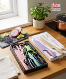 Six Piece Pastel Kitchen Knife Set