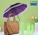 Handbag, Umbrella And Three Piece Water Bottle Combo