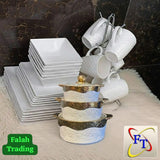 18 Piece Dinner Set, 6 Piece Ceramic Pot Set And 6 Piece Teacup Combo