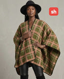 SH Thickened Warm Plaid Long Scarf Wrap