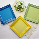 Six Piece 23cm Stoneware Square Plate Set