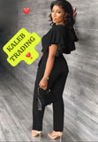Ladies’ KT Short Sleeve Two Piece Set