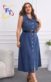 Ladies’ Shoulderless Jean Dress
