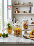 Three Piece Glass Storage Jar Set