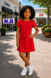 NS Kids Dress With Bow In Front