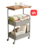 SH Multifunctional 3-Tier Storage Rack With Wheels