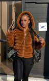 Ladies’ AT Fluffy Winter Jacket With Hood