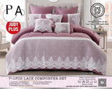 7 Piece Lace Comforter Set 230x220cm