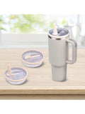 1PC 40 Oz Tumbler Flip Straw Lid Replacement Fit For  Quencher, Reusable Tumbler Cover, Spill Proof Splash Resistant Tumbler Lids For  Cup And HydroJug Traveler