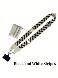 1-Pack 2024 New Crossbody Phone Lanyard With Zipper Wallet Attachment,  Nylon Neck Strap For Mobile Devices With Card Holder, Universal Anti-Theft Cell Phone Cord With Clip-On Detachable Wallet