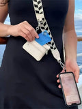 1-Pack 2024 New Crossbody Phone Lanyard With Zipper Wallet Attachment,  Nylon Neck Strap For Mobile Devices With Card Holder, Universal Anti-Theft Cell Phone Cord With Clip-On Detachable Wallet
