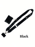 1-Pack 2024 New Crossbody Phone Lanyard With Zipper Wallet Attachment,  Nylon Neck Strap For Mobile Devices With Card Holder, Universal Anti-Theft Cell Phone Cord With Clip-On Detachable Wallet