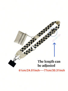 1-Pack 2024 New Crossbody Phone Lanyard With Zipper Wallet Attachment,  Nylon Neck Strap For Mobile Devices With Card Holder, Universal Anti-Theft Cell Phone Cord With Clip-On Detachable Wallet