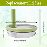 1PC 40 Oz Tumbler Flip Straw Lid Replacement Fit For  Quencher, Reusable Tumbler Cover, Spill Proof Splash Resistant Tumbler Lids For  Cup And HydroJug Traveler