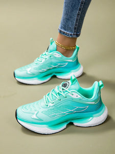 Women's Fashion Casual Sports Shoes, Breathable Shock-Absorbing Road Running Shoes, Ultralight Lace-Up Athletic Sneakers, All Season
