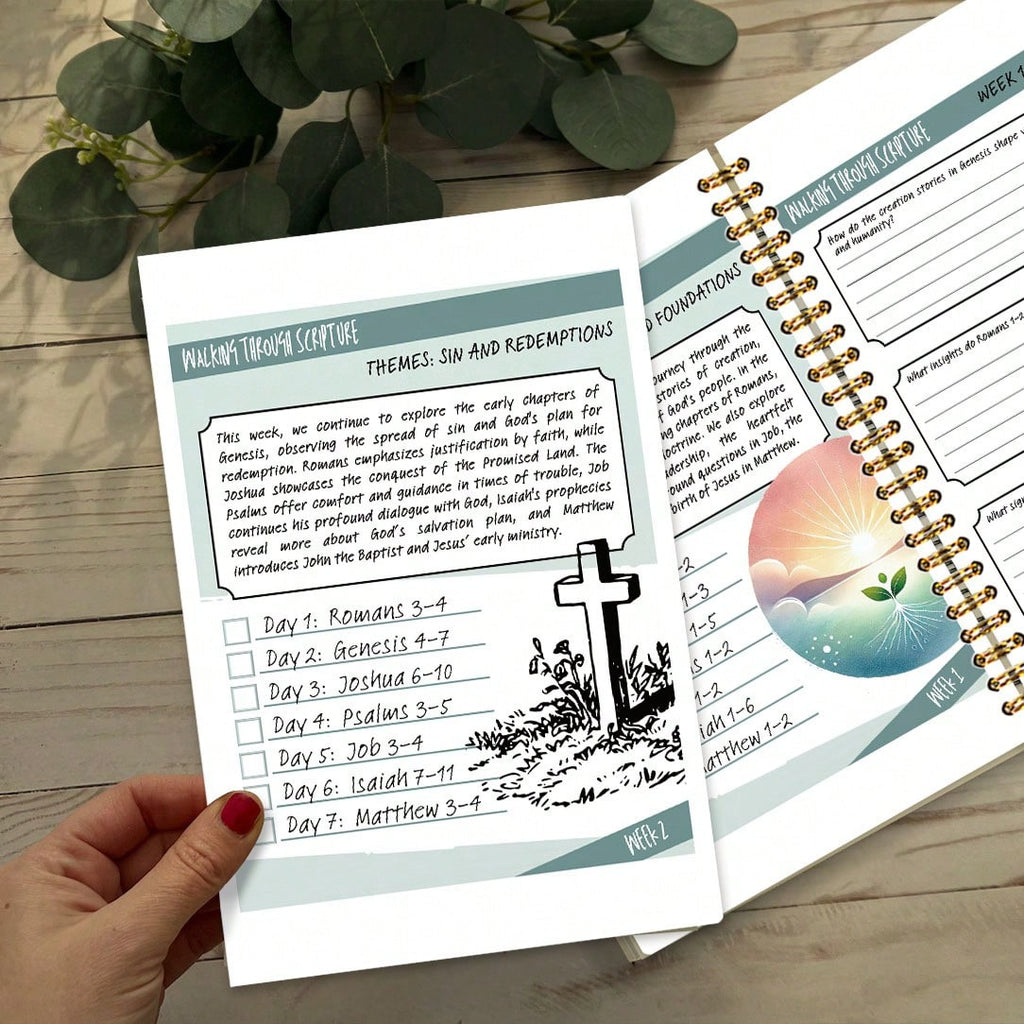52 Weeks Bible Journal For Women | Light Floral Illustrations, Daily R – Iets van Alles by Hiertjie