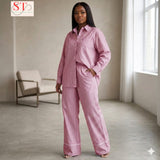 Ladies’ ST Stripe Two-Piece Loungewear Set