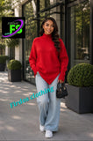 Ladies’ FS Cowl Neck Poncho-Style Long Sleeve Top