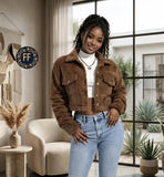 Ladies’ FF Long Sleeve Fluffy Jacket With Front Pockets