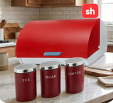 SH Bread Bin With 3-Piece Canister Set