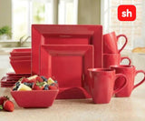 SH 16 Piece Square Ceramic Dinner Set