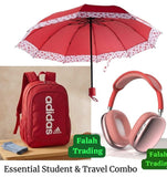 Adult Umbrella, Backpack And Headphones Combo