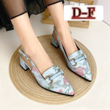 Ladies’ DF Floral Print Heeled Shoes