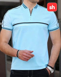 Men’s Zip-Up Golf T-Shirt