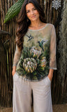 Hummingbird Protea Garden Mesh Top