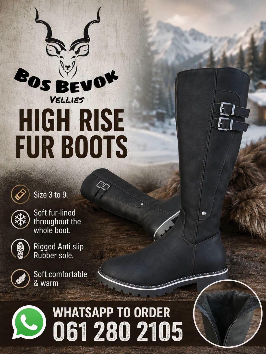 BosBeVok High Rise Fur Boots
