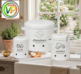 Three Piece Potato, Garlic And Onion Storage Set