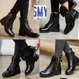 Ladies’ SMY Zip-Up Ankle Boots With Fur Lining