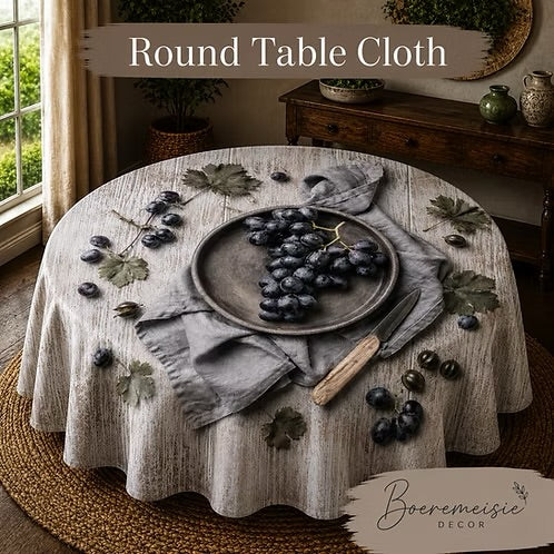 Round Table Cloth Blueberry