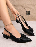Ladies’ FF Pointed Toe Bow Heel