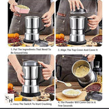 Electric Coffee Grinder for Spices, Grains & Beans