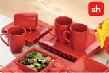 SH 16 Piece Square Ceramic Dinner Set
