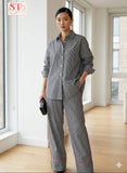 Ladies’ ST Stripe Two-Piece Loungewear Set