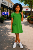 NS Kids Dress With Bow In Front