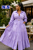 Ladies’ NS Long Sleeve Button-Up Dress
