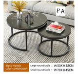 Two Piece Round Coffee Table Set