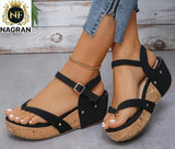Ladies’ NF Heeled Wedge Sandals