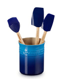 Four Piece LC Silicone Craft Series Utensil Set With Stoneware Crock