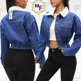 Women’s Button-Up Denim Jacket With Fur Collar