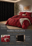Marble Comforter & Matching Curtain Combo