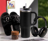 Morning Slippers, Tumbler And Headphones Combo