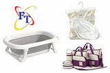 Five Piece Bag Set, Mini Baby Blanket And Baby Bathtub Combo