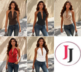 Sophisticated Sleeveless Cowl Neck Top