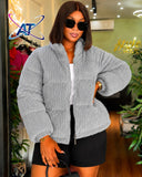 Ladies’ Horizontal Lined Jacket