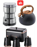Bread Bin, Coffee Bean Grinder And Stainless Steel Kettle Combo