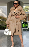 Ladies’ HF Coat With Fluffy Collar